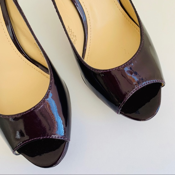 Enzo Angiolini Patent Leather Peep Toe Pump - Picture 4 of 7